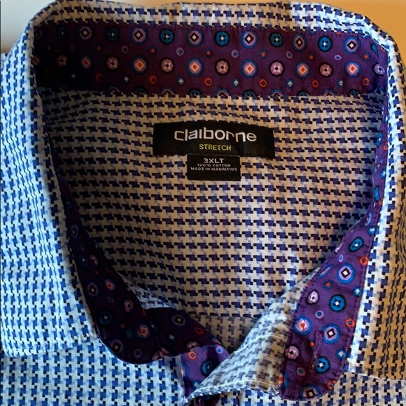 Claiborne stretch long sleeve button up size 3 XL - Picture 1 of 6